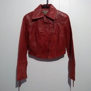 Black Rivet Genuine Leather Jacket XS